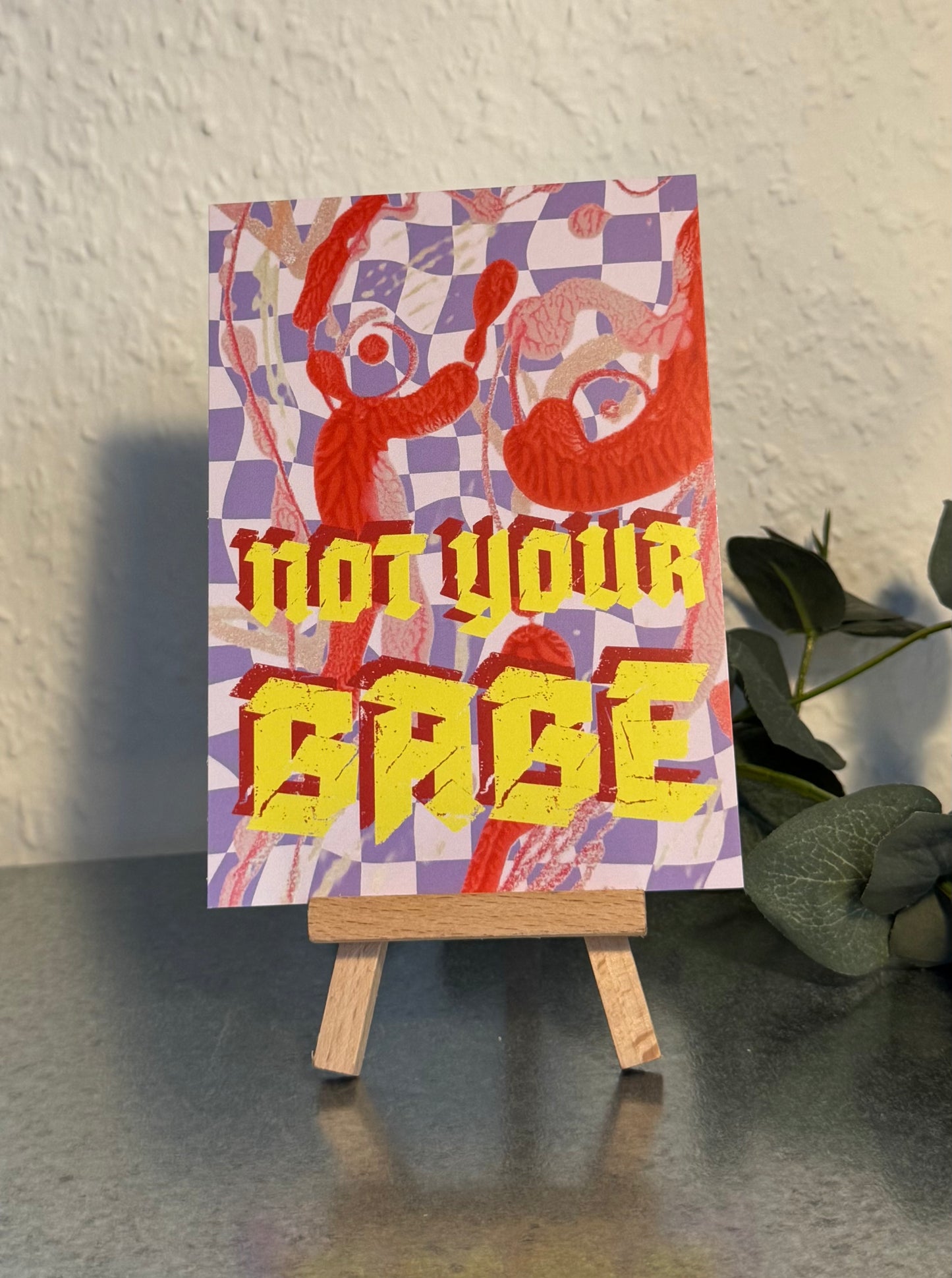 B&C Grafik Postkarte Print *Not your babe*