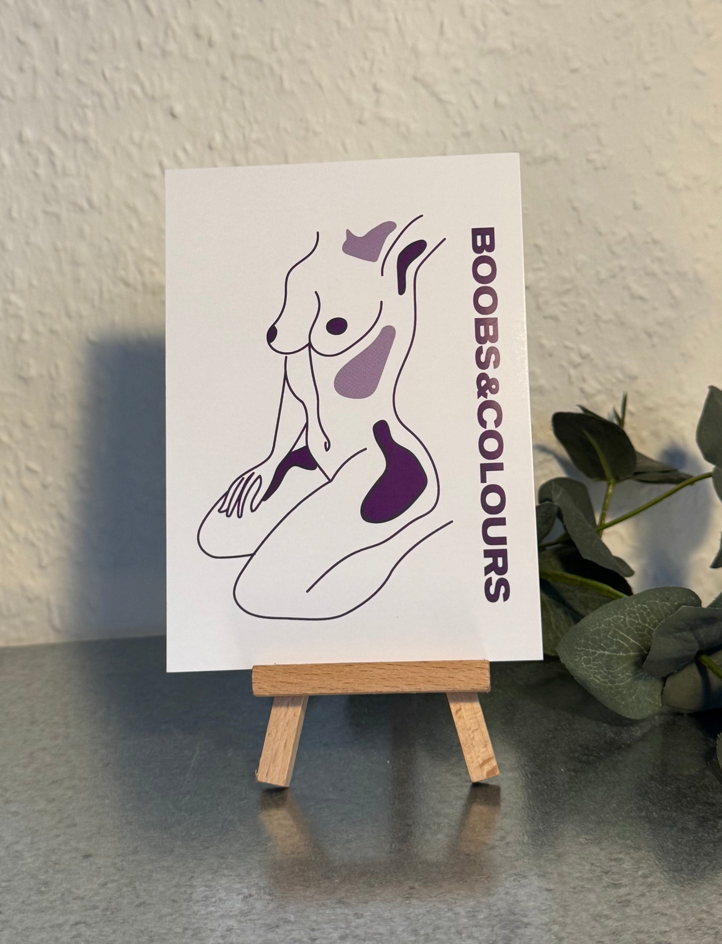 B&C Postkarte Print Lila