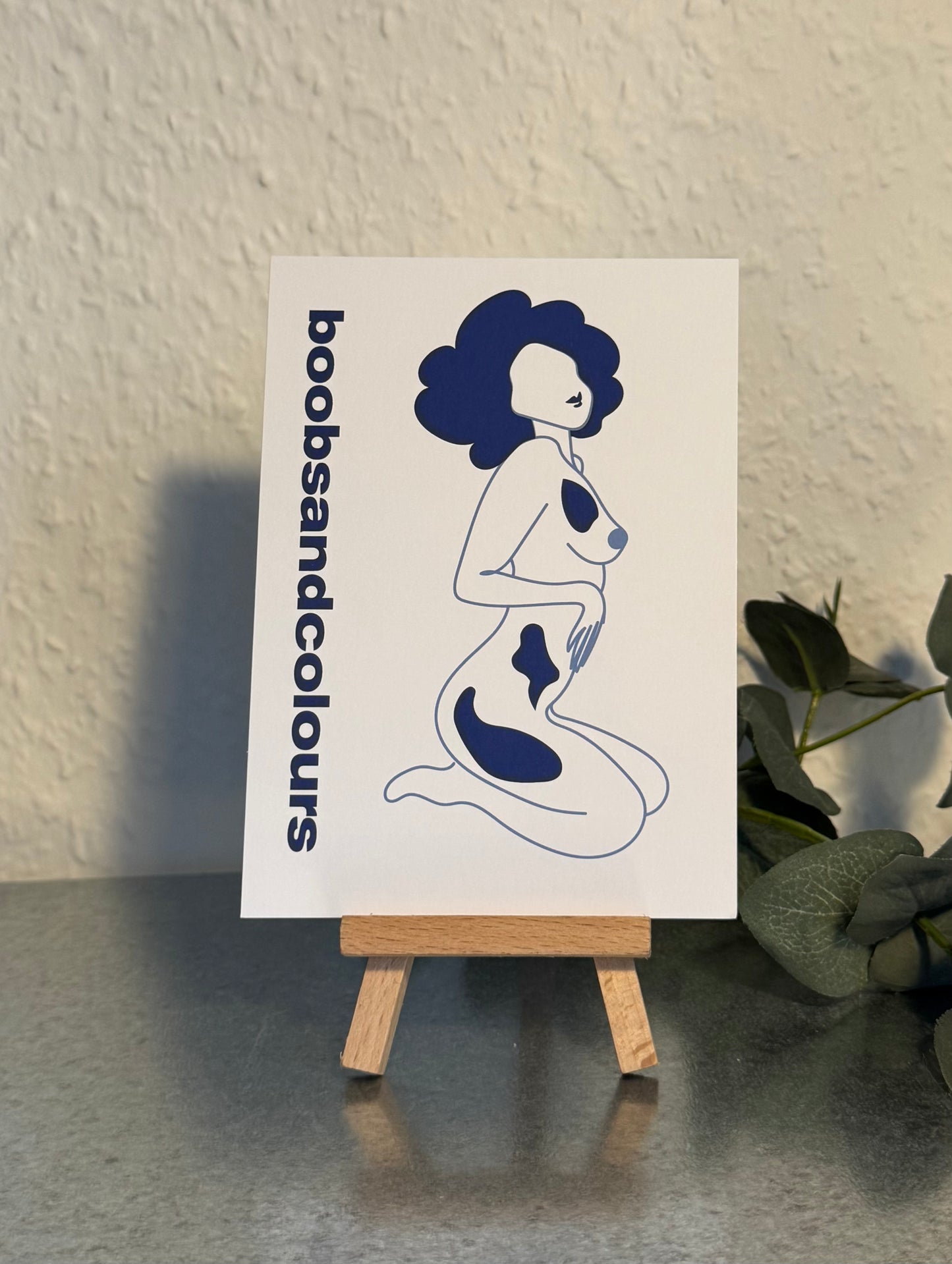 B&C Postkarte Print Blau
