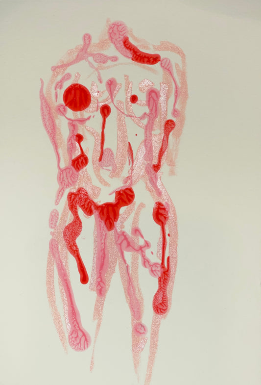 Original Kunstwerk „Frau Rosig"